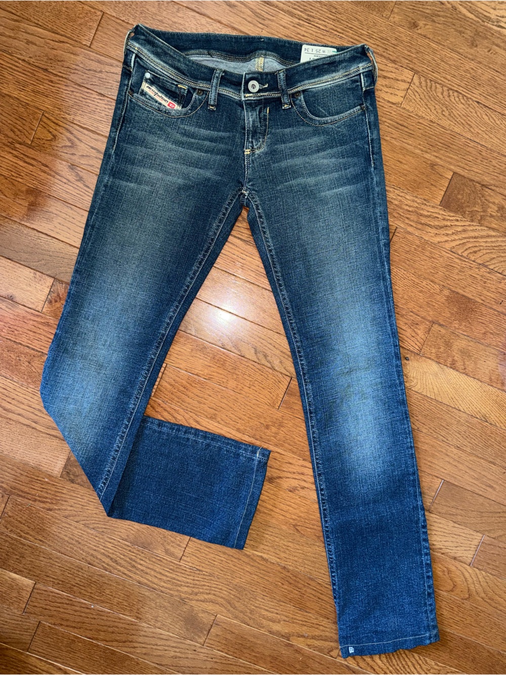 Vintage Diesel Women’s Low-Waist Bootcut Jeans - Faded Blue Wash